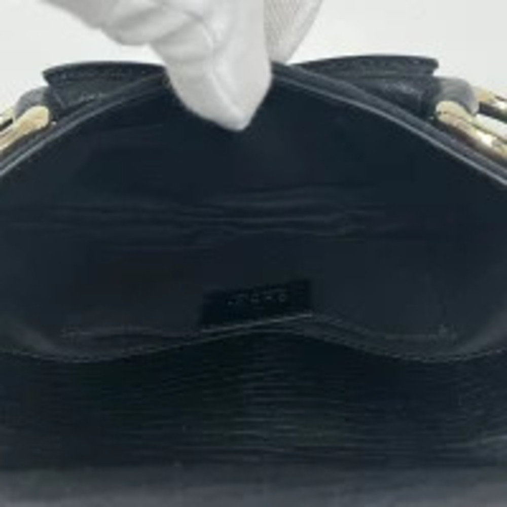 Gucci Horsebit Chain Handbag Sherry Web Shoulder Bag GG Canvas Black - Picture 5 of 5